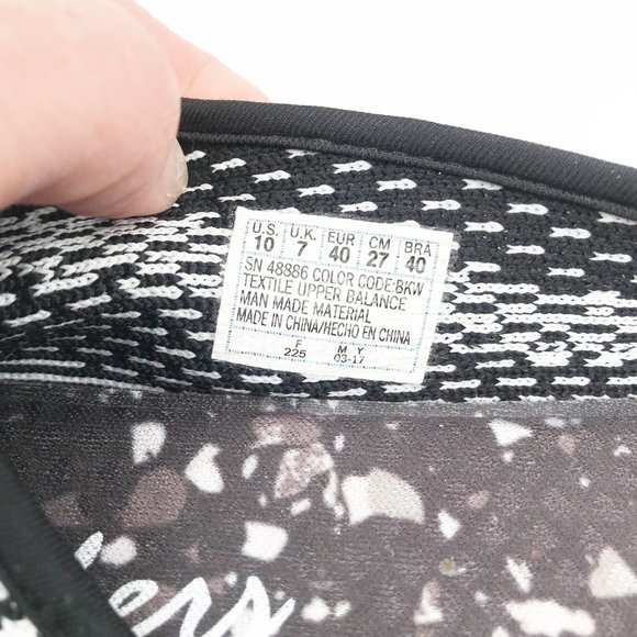 SKECHERS Cleo Hot Dot Black White Stretch Knit Flats Womens 10 - Picture 7 of 8